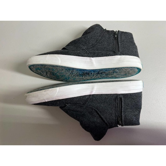 Blowfish Shoes Womens Size 10 M Mabbit Flannel High Top Side Zip Gray - Picture 4 of 10